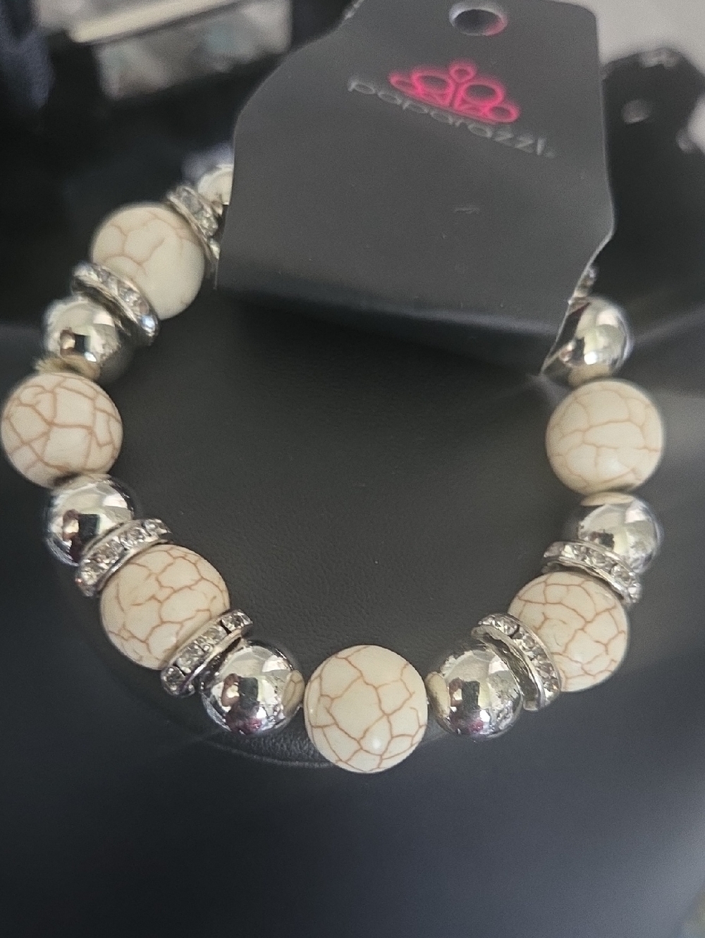 Paparazzi Ruling Class Radiance White Bracelet NWT